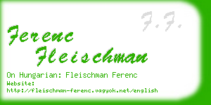 ferenc fleischman business card